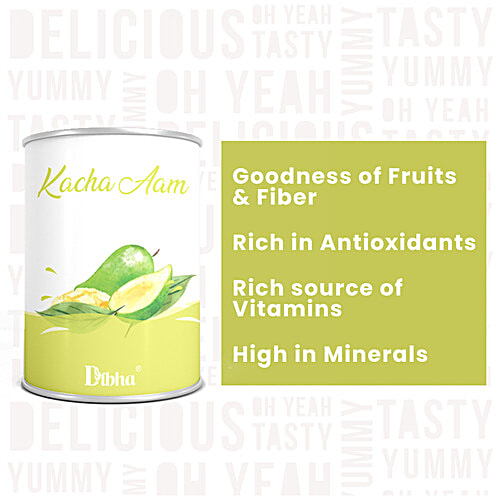 Dibha Kacha Aam Instant Drink Premix - Hydrates, Rich In Nutrients, 100 g
