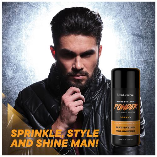 Buy Men Deserve Hair Styling Powder - For Strong Hold, Volume & Matte ...