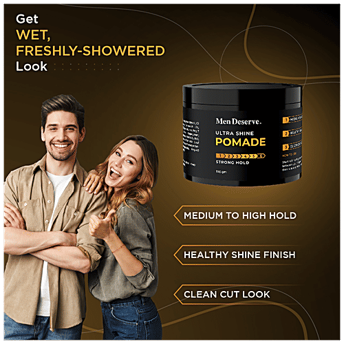 Men Deserve Hair Styling Ultra Shine Pomade - Provides Wet Look, Helps To Set, 100 g  