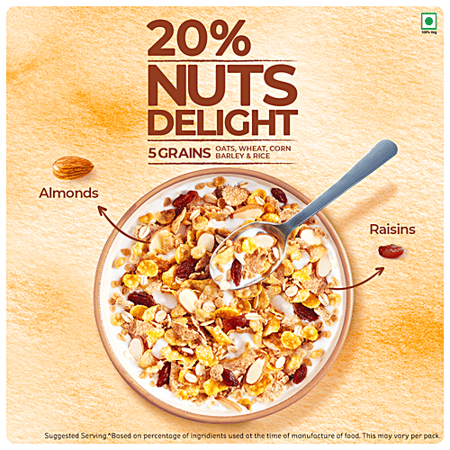Buy Kelloggs Muesli 20 Nuts Delight, Multigrain Breakfast Cereal
