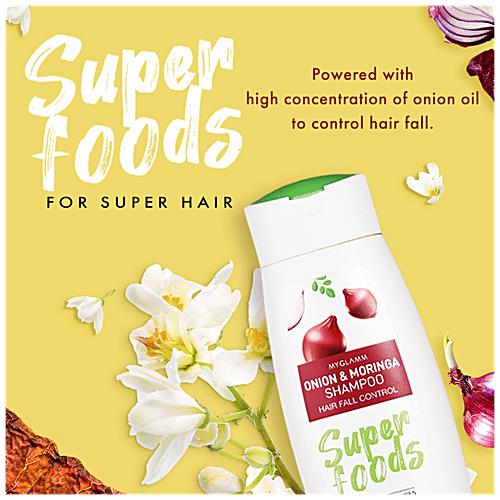 Buy MyGlamm Superfoods Onion & Moringa Shampoo Controls Hair Fall