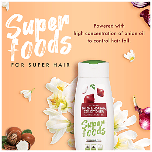 Buy MyGlamm Superfoods Onion & Moringa Conditioner Controls Hair Fall