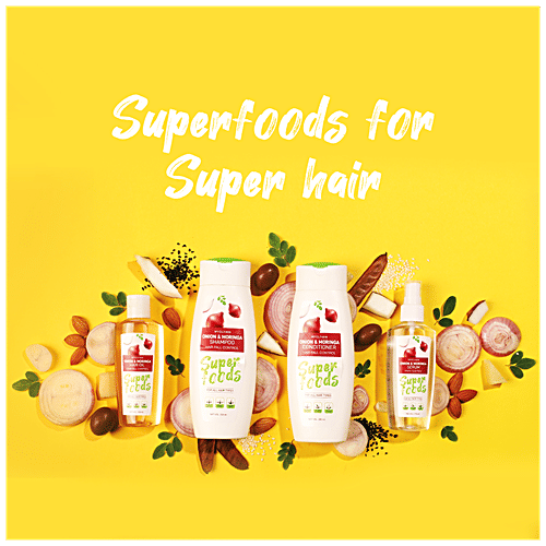 Buy MyGlamm Superfoods Onion & Moringa Serum Controls Frizz, Hair