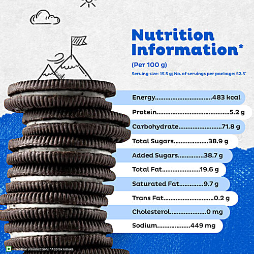 Cadbury Oreo Original Vanilla Flavoured Chocolatey Sandwich Biscuits, 813.75 g (7x116.25 g) 