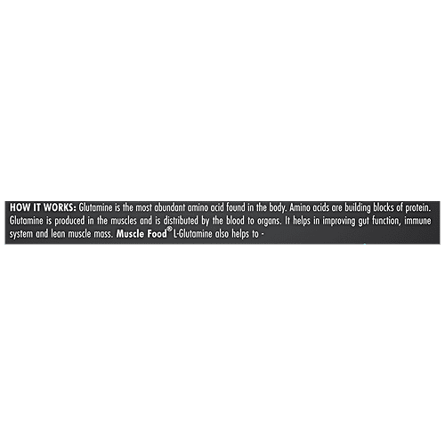 Dr. Morepen Muscle Food L-Glutamine -  Post Workout Muscle Recovery & Growth, Unflavoured, 250 g  