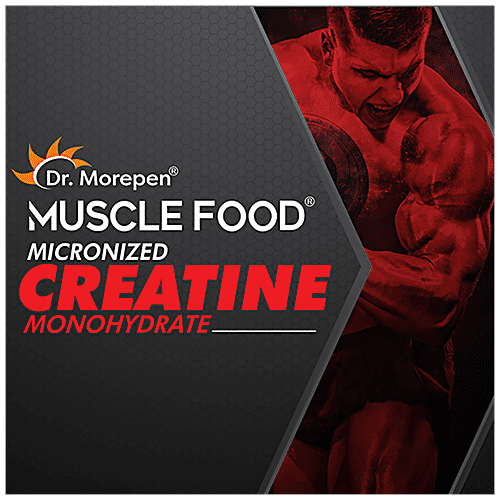 Dr. Morepen Muscle Food Creatine Monohydrate - 3000 mg, Performance & Strength, For Muscle Gain, Unflavoured, 250 g  