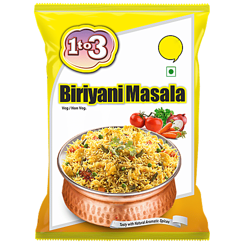 1TO3 Biriyani Masala - Natural Authentic Spices, Rich & Yummy Flavour, 20 g  