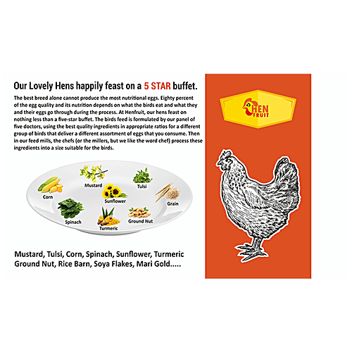 HenFruit Eggs - Protein Max, Premium, No Antibiotics, All Natural, 6 pcs  