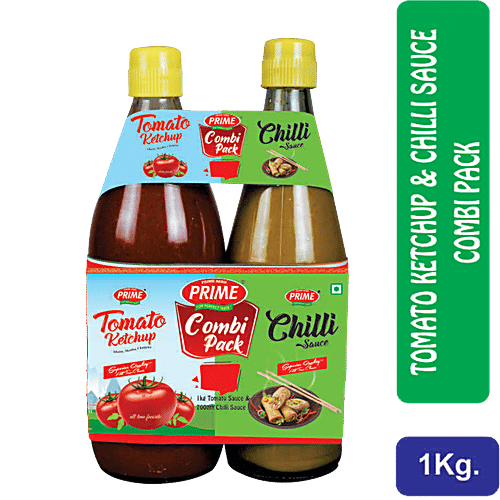 Buy Prime Combi Pack Tomato Ketchup + Chilli Sauce, Classic Taste