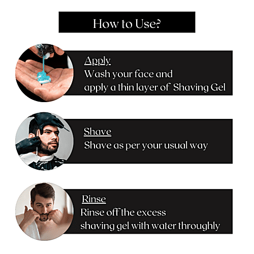 Beautisoul Non-Foamy Shaving Gel - Enriched With Aloe Vera, Cucumber & Wheatgerm Extracts, For Sensitive Skin, 500 ml  