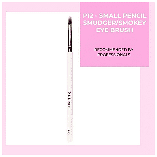 Plume Small Pencil Smudger/Smokey Eye Brush - For Flawless Makeup Application, 1 pc P-12 