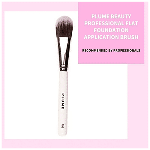 Plume Professional Flat Foundation Application Brush - For Flawless Make Up Application, 1 pc P-05 