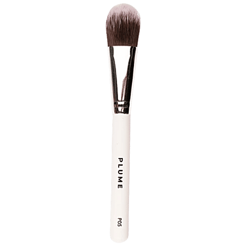 Plume Professional Flat Foundation Application Brush - For Flawless Make Up Application, 1 pc P-05 