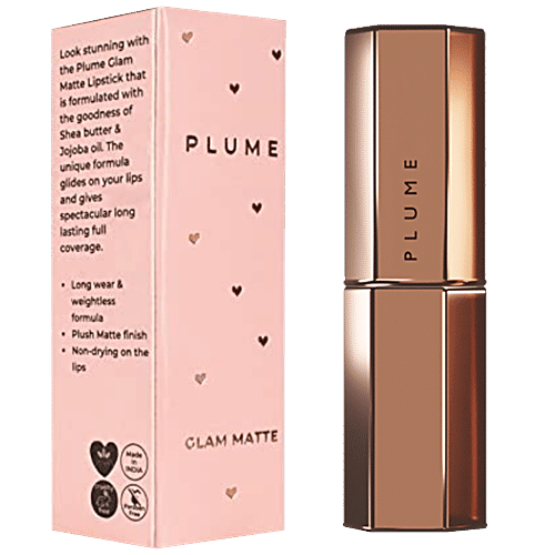 Plume Plush Matte Lipstick - Highly Pigmented, Long-Lasting, Cruelty Free, 5 g Chickflix 