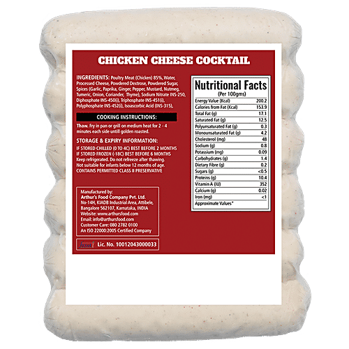 Buy Bon Appetit Chicken Cheese & Onion Sausage Rich In Protein, For