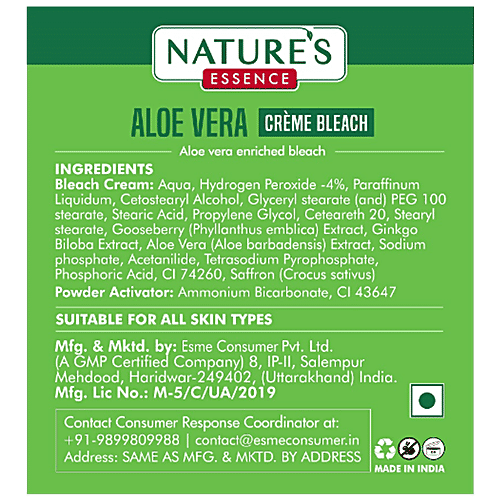 Buy Natures Essence Aloe Vera Creme Bleach For Lighter Skin, Dewy