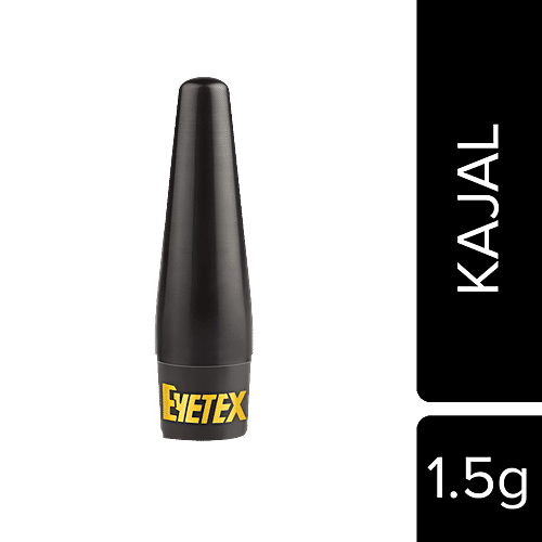 Eyetex Kajal Stick - Waterproof, Irritation-Free, 1.5 g Ultra Black 