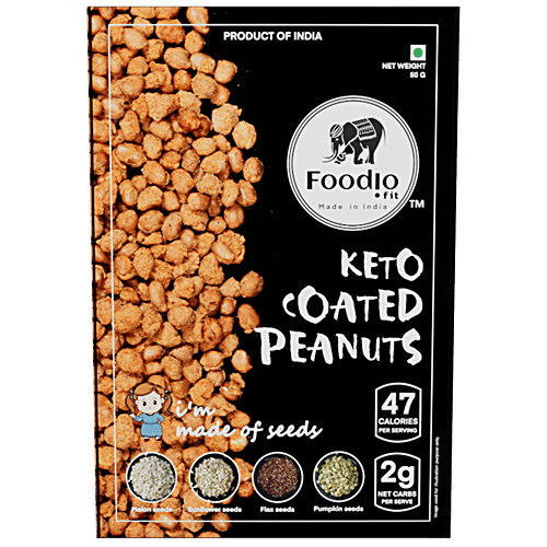 Buy Foodio.fit Keto Coated Peanuts Tasty Snack, Rich In Protein, Fat