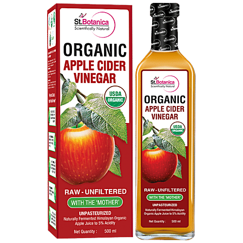 Buy StBotanica Apple Cider Vinegar With The Mother Raw, Unfiltered, Unpasteurized, USDA