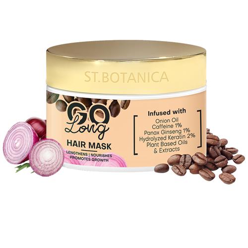 Buy StBotanica GO Long Onion Hair Mask - Infused With Onion Oil, Caffeine  1%, Hydrolyzed Keratin 2%, Promotes Growth, No Silicones Online at Best  Price of Rs 675 - bigbasket