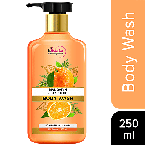 Buy StBotanica Mandarin & Cypress Body Wash Rich & Creamy Lather, For