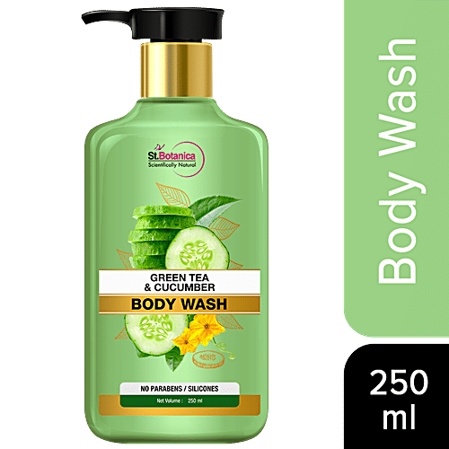 Buy StBotanica Green Tea & Cucumber Body Wash Rich & Creamy Lather