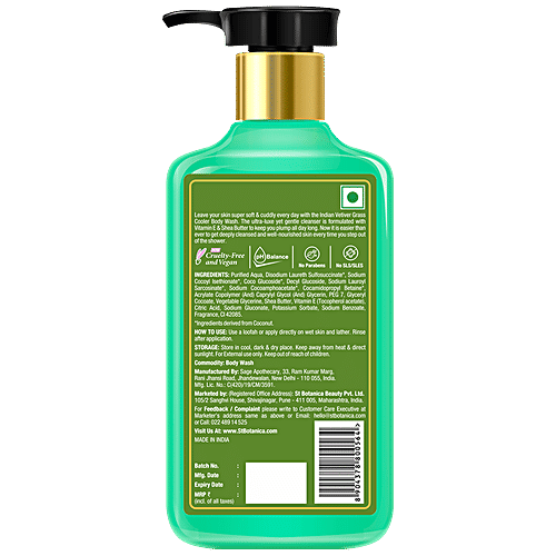 Buy StBotanica Indian Vetiver Grass Cooler Body Wash/Shower Gel With