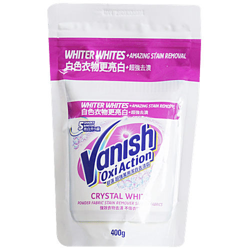 Buy Vanish Oxi Action Crystal White Powder Fabric Stain Remover, Safe