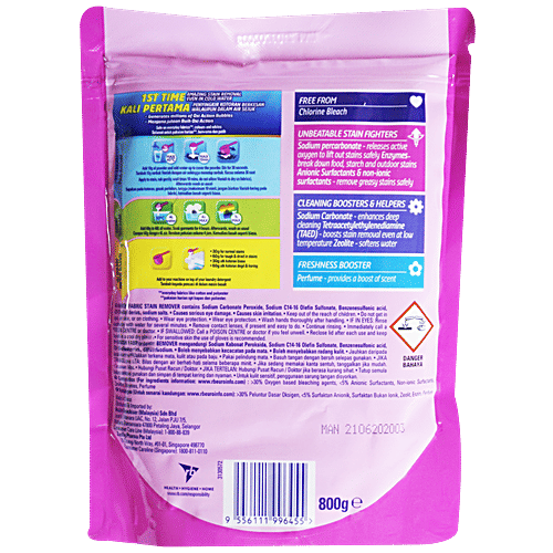 Vanish Oxi Action Multipower Powder Fabric Stain Remover - Chlorine Free, Brilliant Whiteness, 800 g  