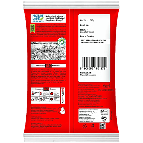 Natureland Organics Jaggery Powder - Sweet, Add To Desserts, 500 g  