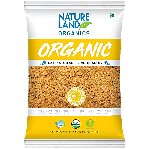 Natureland Organics Jaggery Powder - Sweet, Add To Desserts, 500 g  