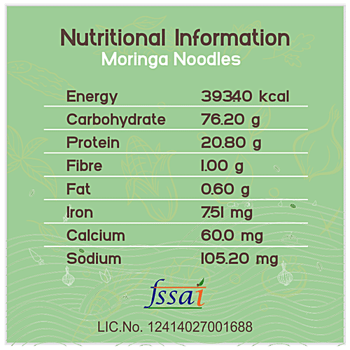 Some More Hakka Moringa Millet Noodles - No Maida, Diabetic Friendly, Easily Digestible, 180 g (Get 10 g Masala) 