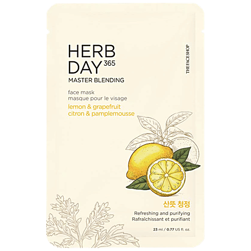 Buy The Face Shop Herb Day 365 Master Blending Face Mask Lemon