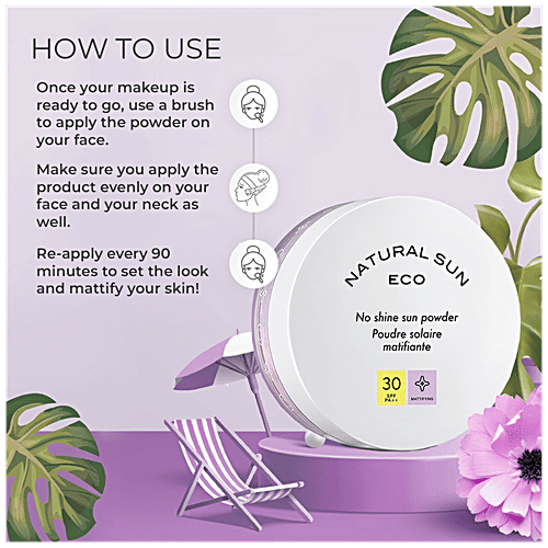 The Face Shop Natural Sun Eco No Shine Powder - Non-Comedogenic, 13 g  