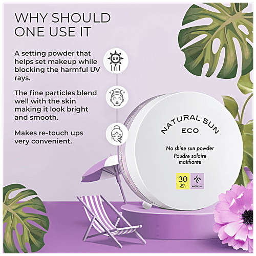 The Face Shop Natural Sun Eco No Shine Powder - Non-Comedogenic, 13 g  
