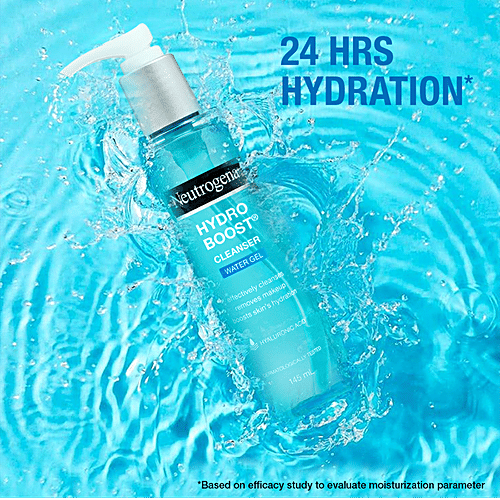 Neutrogena Hydro Boost Water Gel Cleanser - Hyaluronic Acid, Removes Makeup, Hydrates Skin, 145 ml Bottle