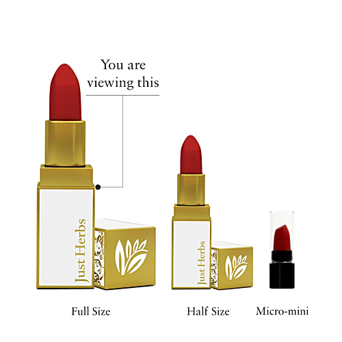 Just Herbs Herb Enriched Ayurvedic Lipstick - Shade No.7, 4.20 g Mauvish Brown 