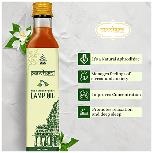 Panchami Aromatherapeutic Lamp Oil - Real Jasmine, 600 ml