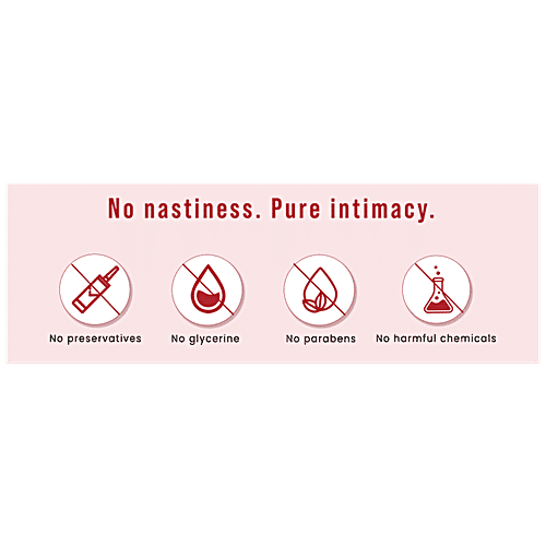 SIRONA Glycerine Free Natural Strawberry Lubricant Gel for Men & Women | Dermatologically Tested, 50 ml  