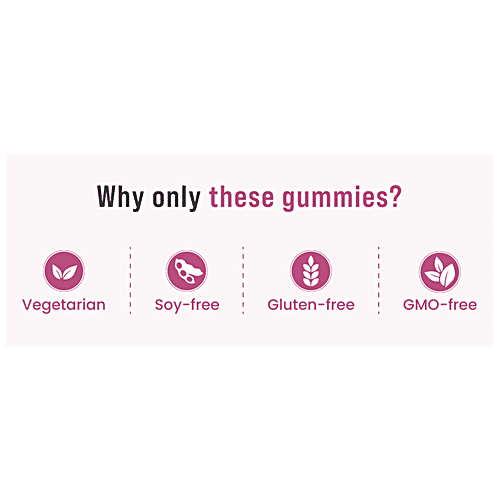 Buy Sirona PMS Gummies For Women Strawberry, Chaseteberry & Vitamin