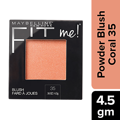 Maybelline New York Fit Me Blush Powder - Blusher, Long-lasting Stay, 4.5 g Coral 35 