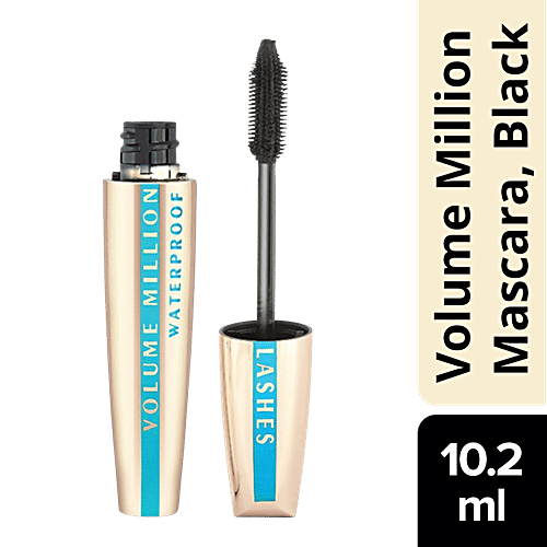L'Oreal Paris Volume Million Lashes Mascara - Waterproof, Smudge Proof, 10.2 ml Black 