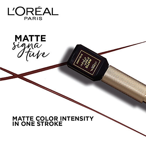 L'Oreal Paris Matte Signature Eye Liner - Supple Tip, For Smooth Finish, Grip Zone, Waterproof, 24 Hours,2.5 ml, 19 g  
