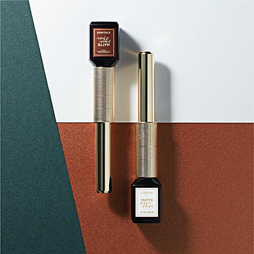 L'Oreal Paris Matte Signature Eye Liner - Supple Tip, For Smooth Finish, Grip Zone, Waterproof, 24 Hours,2.5 ml, 19 g  