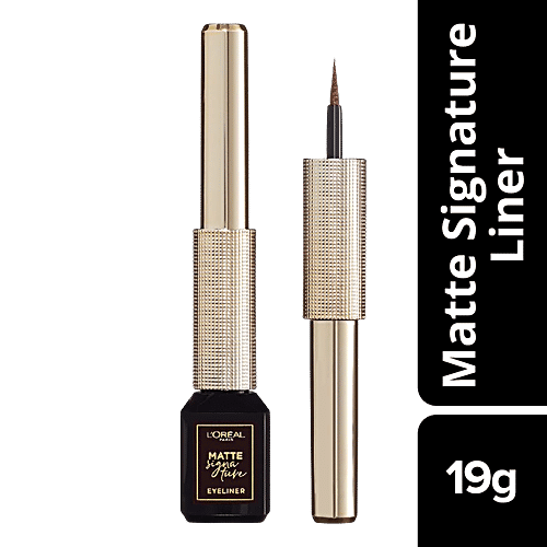 L'Oreal Paris Matte Signature Eye Liner - Supple Tip, For Smooth Finish, Grip Zone, Waterproof, 24 Hours,2.5 ml, 19 g  