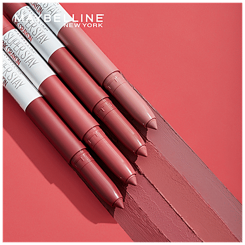 Maybelline New York Super Stay Ink Crayon Lipstick - Pink Edition, Intense Matte, Built-in Sharpener, 1.2 g 85 Change Is Good