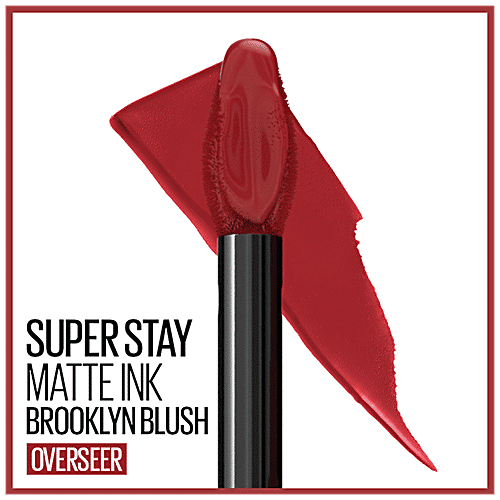 Maybelline New York Super Stay Matte Ink Brooklyn Blush Liquid Lipstick - Matte, Highly Pigmented, Long-lasting, 5 ml Overseer 