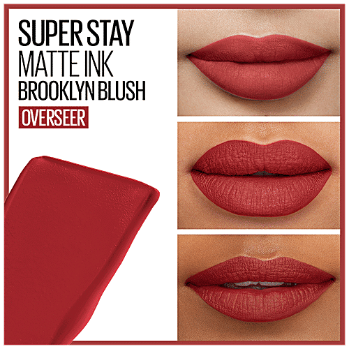 Maybelline New York Super Stay Matte Ink Brooklyn Blush Liquid Lipstick - Matte, Highly Pigmented, Long-lasting, 5 ml Overseer 