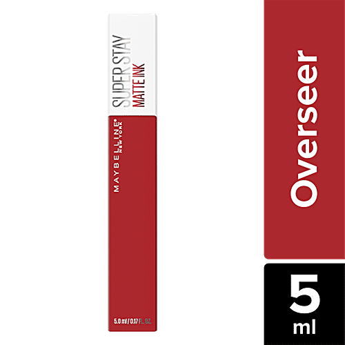 Maybelline New York Super Stay Matte Ink Brooklyn Blush Liquid Lipstick - Matte, Highly Pigmented, Long-lasting, 5 ml Overseer 