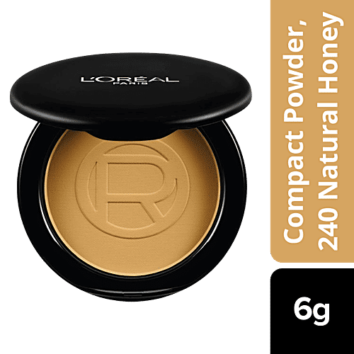 L'Oreal Paris Infallbile 24h Oil Killer High Coverage Compact Powder - Matte-Finish, Lightweight, Blendable, Compact, With SPF 32 & PA +++, 6 g 240 Natural Honey 